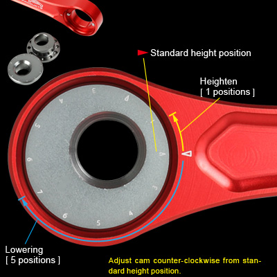 กระเดื่องโหลด/ยก Zeta Adjustable Lowering Link CRF450RL 21